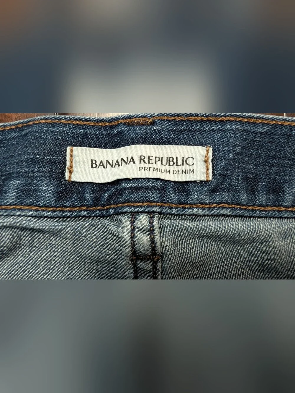 Banana Republic Premium Denim Men's 30x27 Cotton Blend Blue Jeans cthny